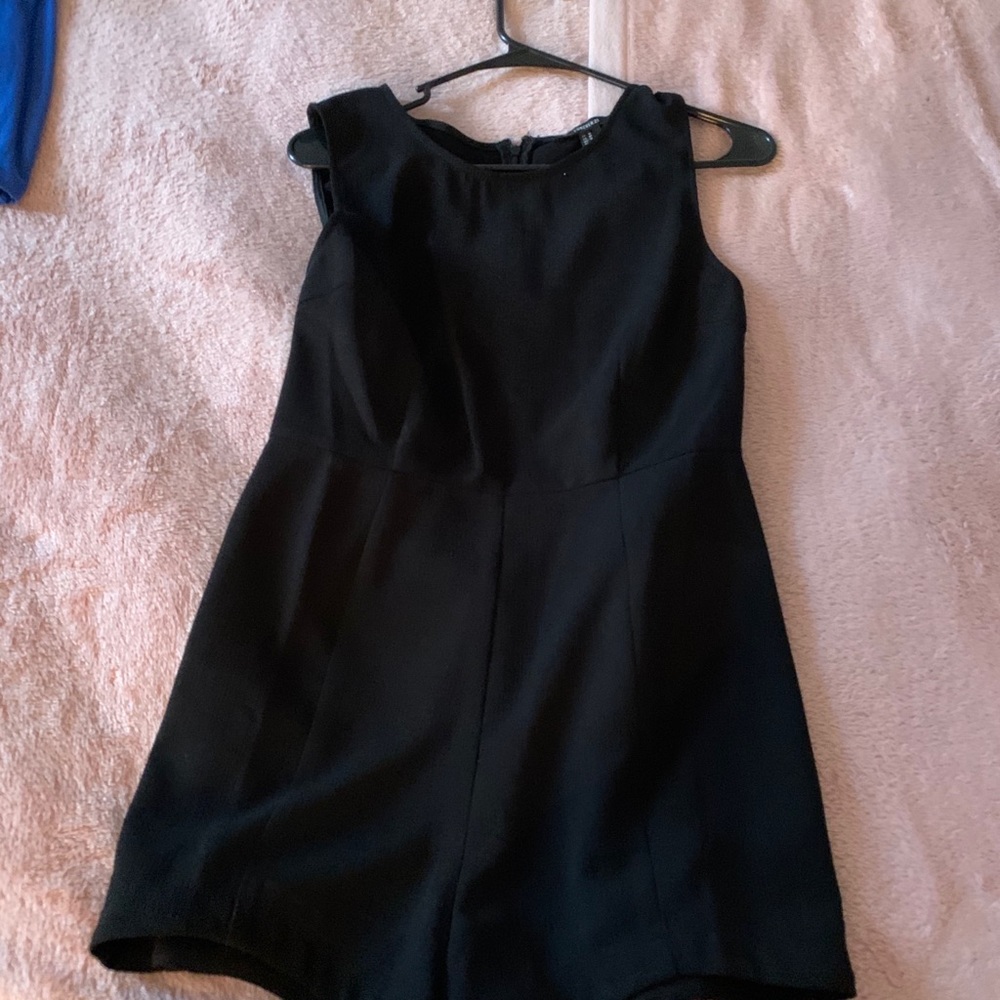 F21 classy black shorts romper/ jumper